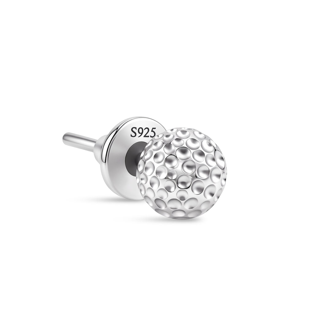 The Golf Ball Studs in Sterling Silver