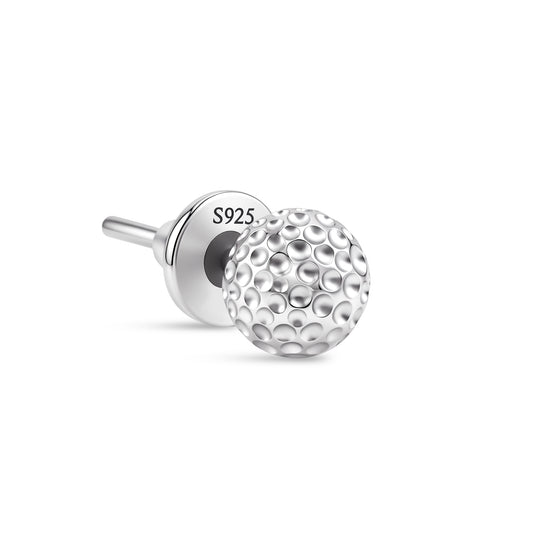 The Golf Ball Studs in Sterling Silver