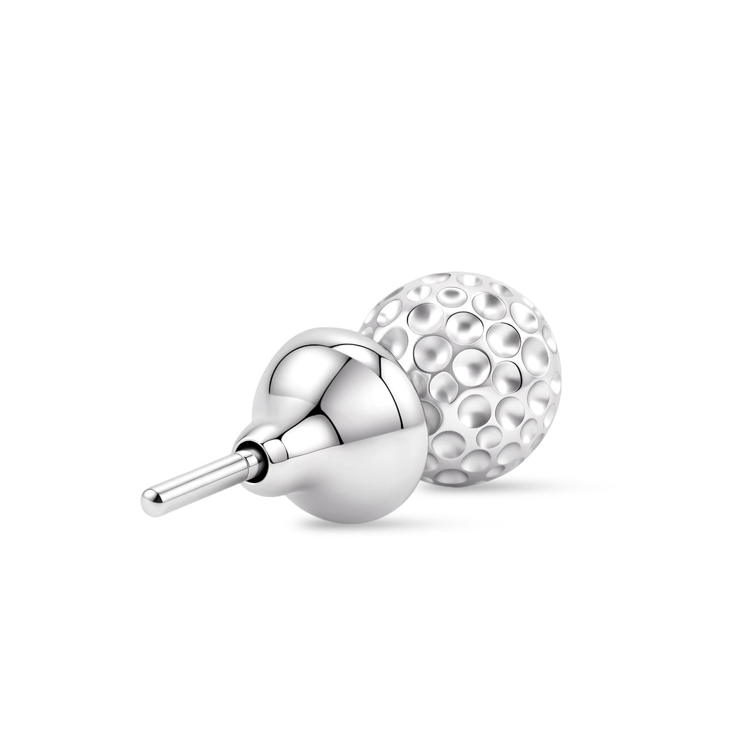 The Golf Ball Studs in Sterling Silver