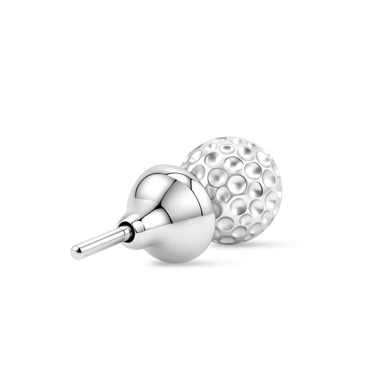 The Golf Ball Studs in Sterling Silver