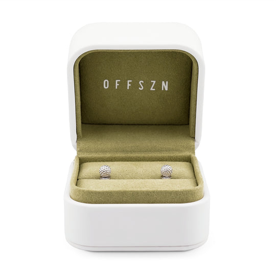 The Golf Ball Studs in Sterling Silver