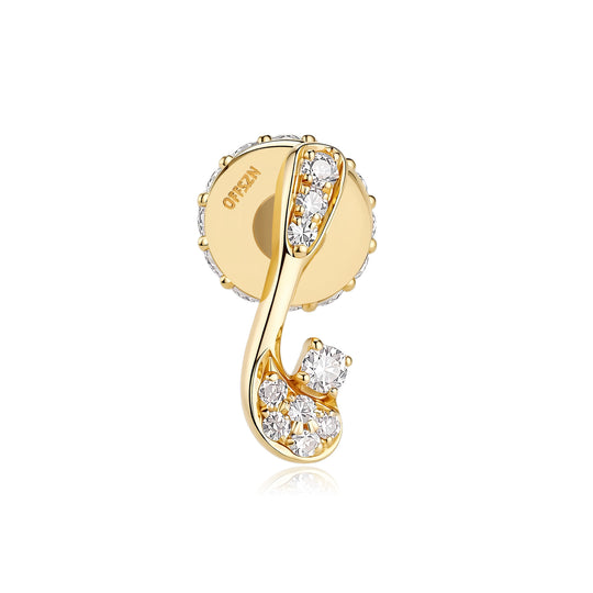 The Pavé Club Studs in 14K Gold