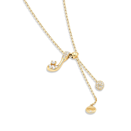 The Pavé Club Pendant Necklace in 14K Gold