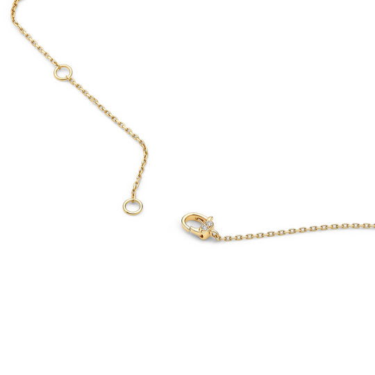 The Pavé Club Pendant Necklace in 14K Gold