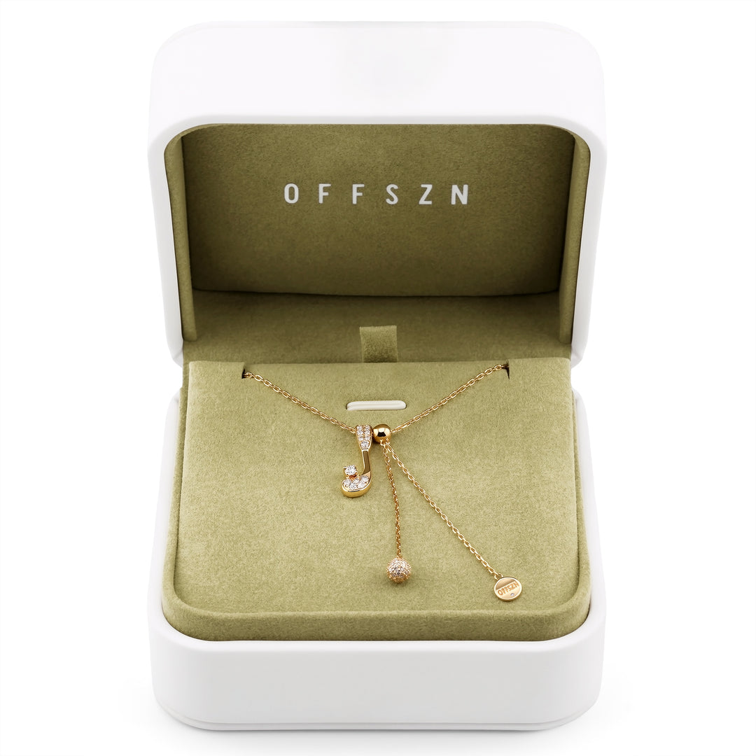 The Pavé Club Pendant Necklace in 14K Gold