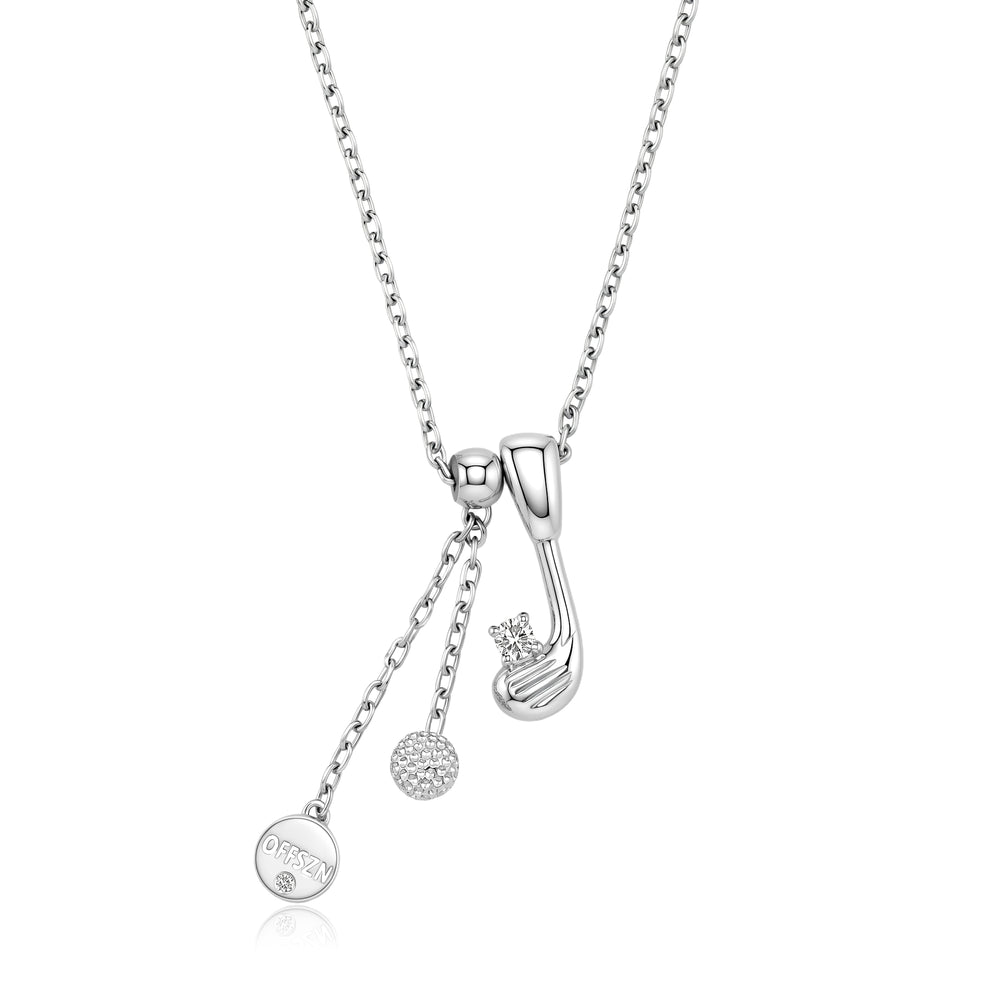 The Club Pendant Necklace in Sterling Silver
