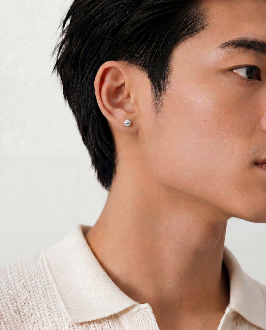 The Golf Ball Studs in Sterling Silver